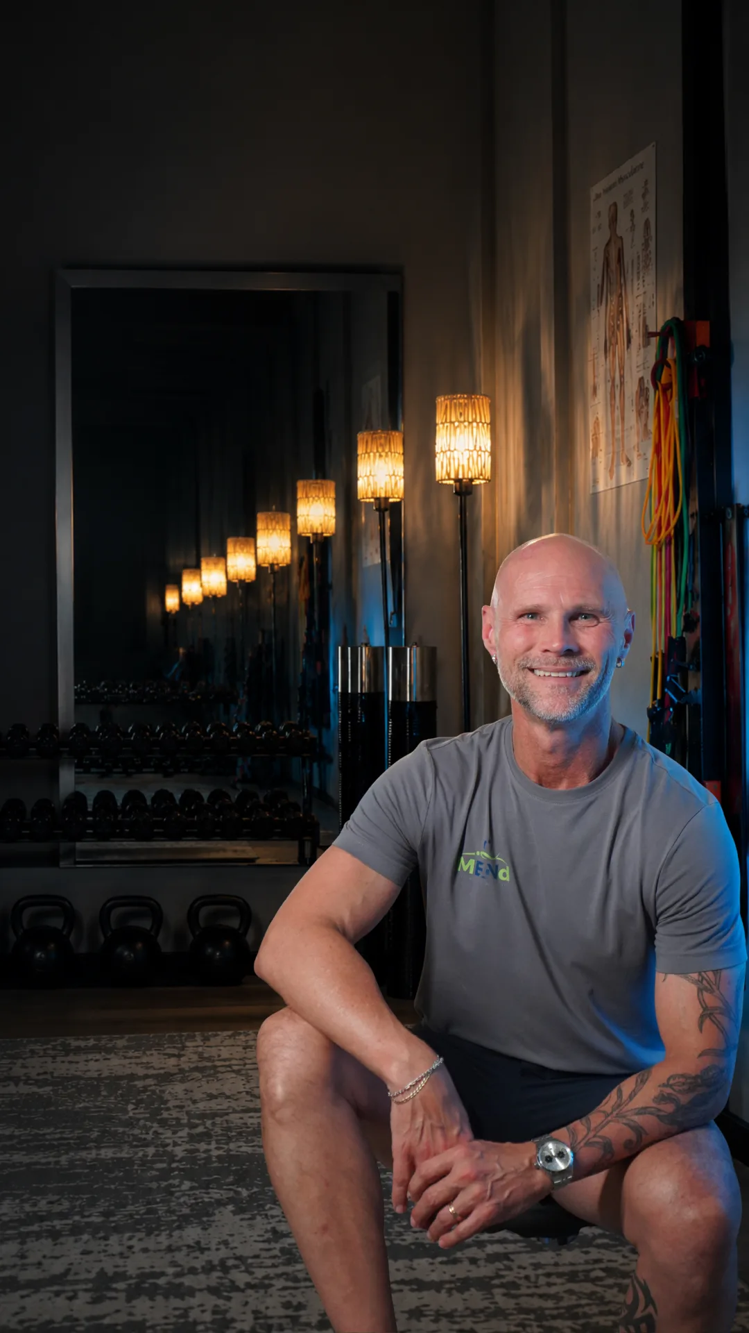 Dr. Kenneth Sullivan-Bol seated in a private training studio